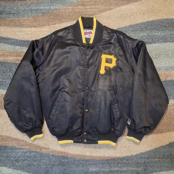 VTG 90's Starter Diamond Collection Pittsburgh Pirates MLB Satin Jacket Men’s S - Picture 2 of 11